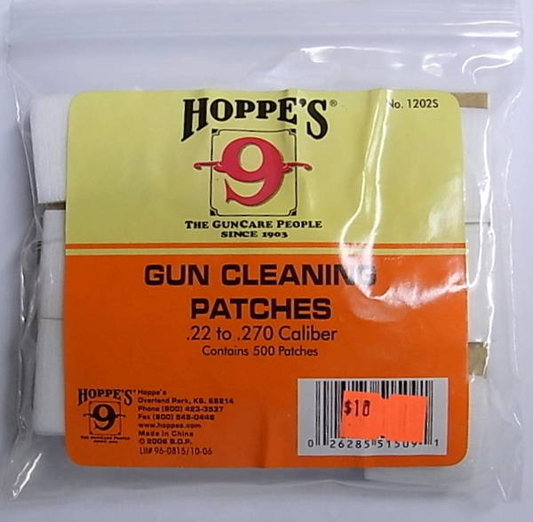 Hoppes 9 Patches 27035 Cal Patches Vices Tools Cleaning Accessories Reloaders Supplies Ltd